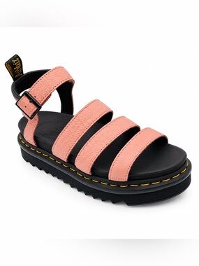 Dr. Martens sandals Blaire Pisa Leather Platform Sandals pink Women Size 10